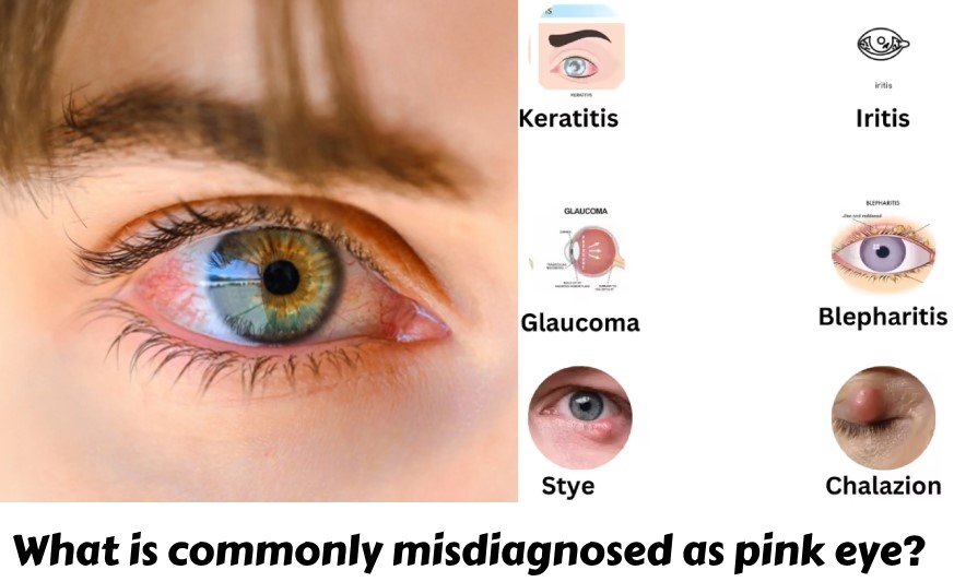 What is commonly misdiagnosed as Pink eye - Conjunctivitis